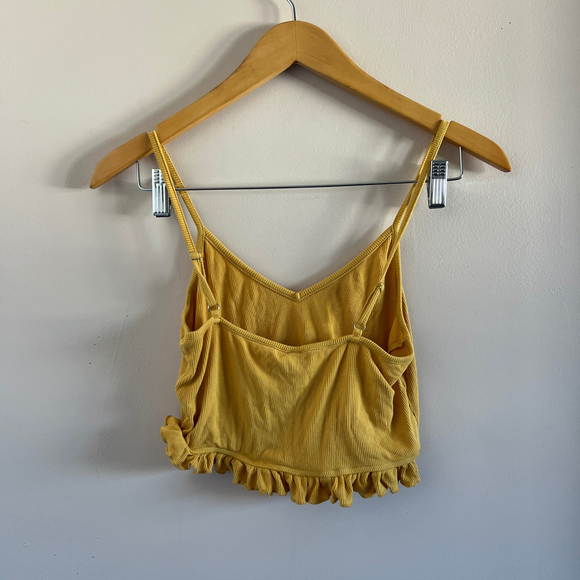 Mango Yellow Ribbed Ruffle Set - Picture 4 of 7